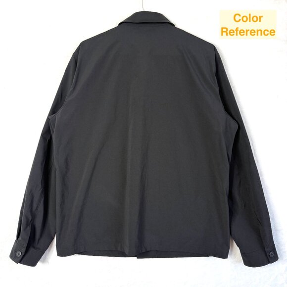 Uniqlo Ultra Stretch Collared Button Front Lightweight Shirt Jacket Mens M Black - Picture 4 of 8